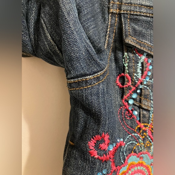 Pampolina Embroidered Warm Denim Jacket Girls 4T - Picture 6 of 11